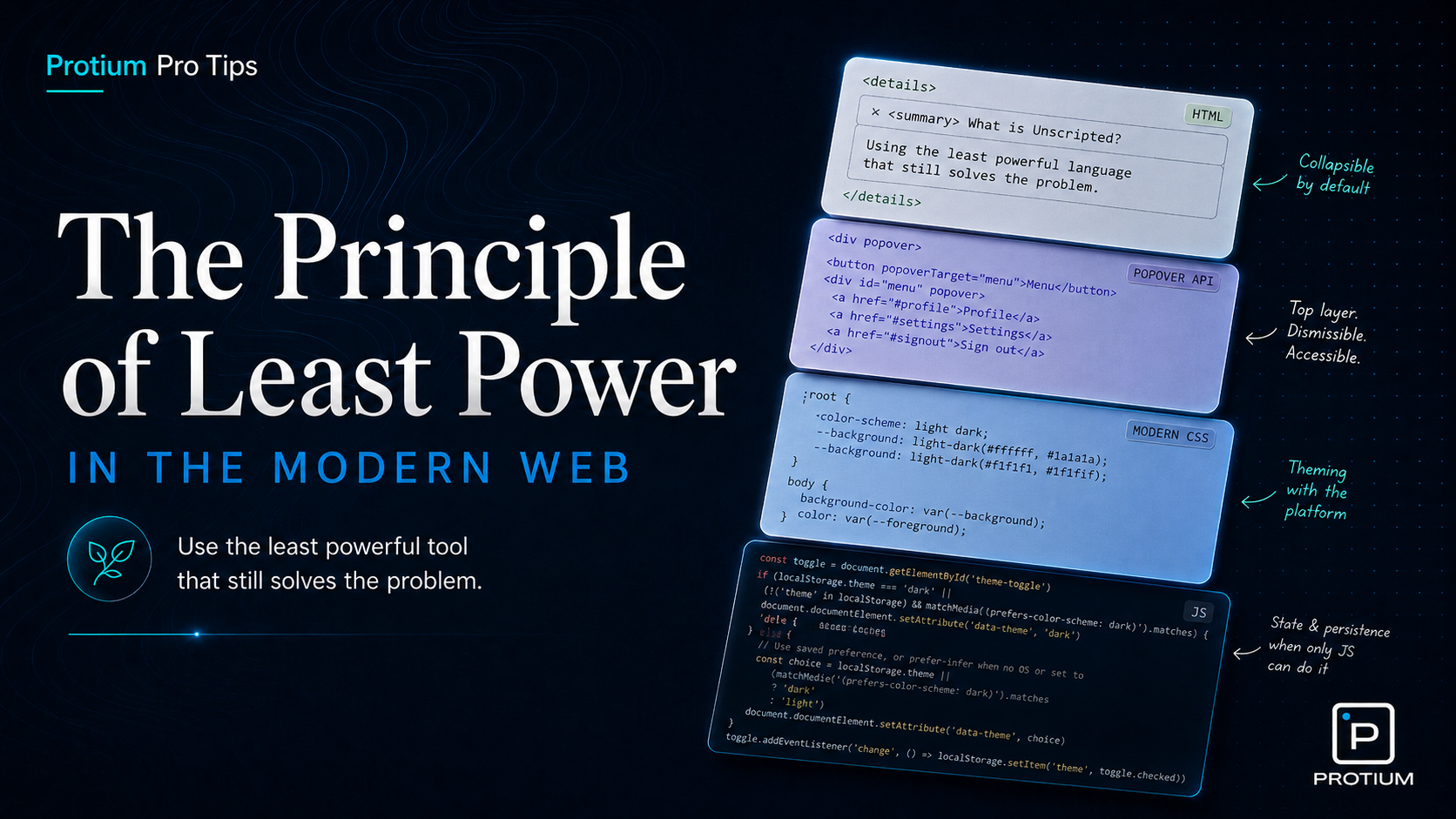 The Principle of Least Power in the Modern Web