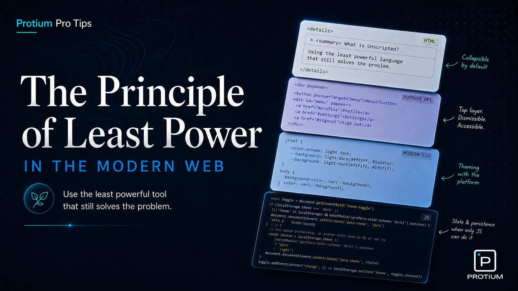 The Principle of Least Power in the Modern Web
